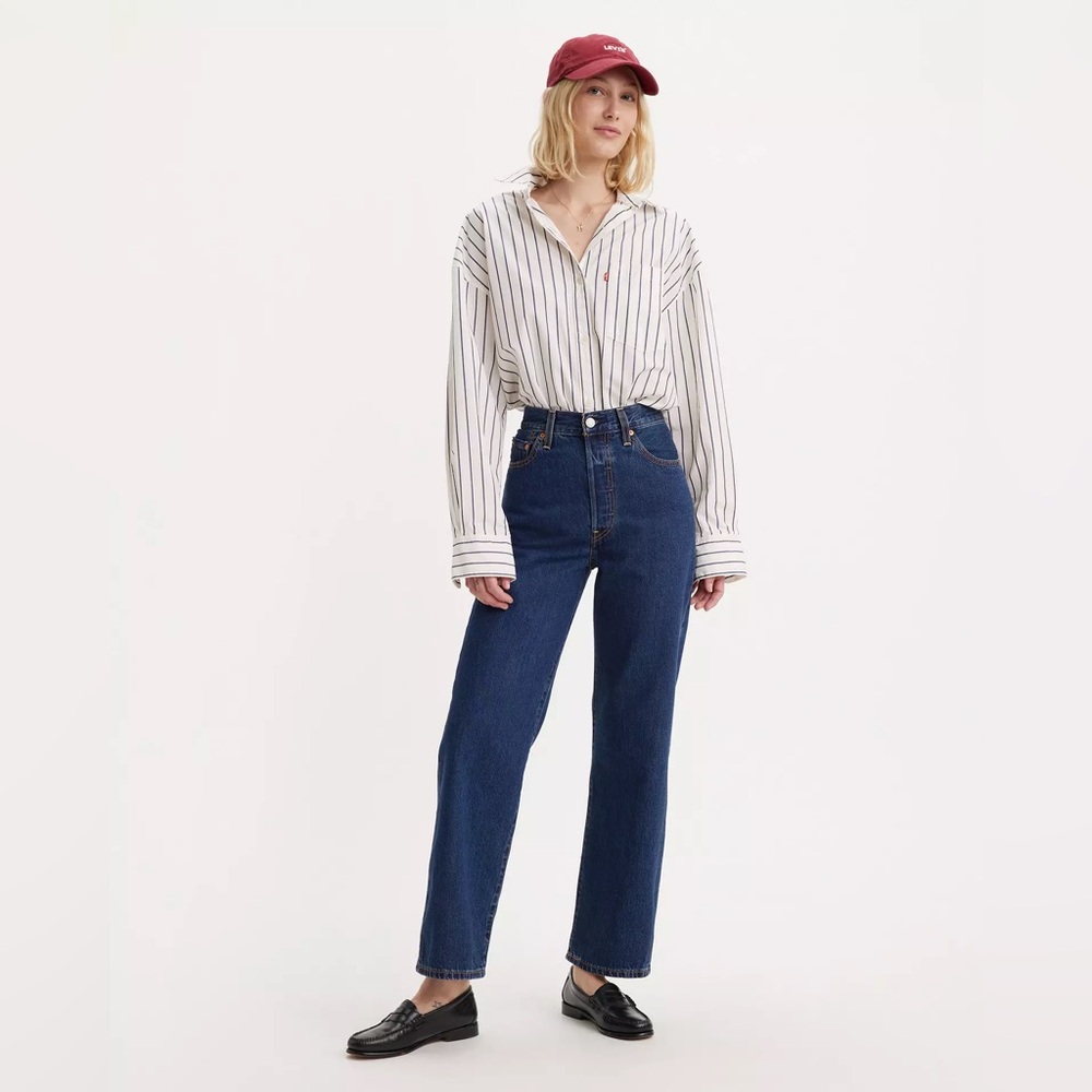 NWT Levi's Ribcage Straight Ankle Jeans in Noe Dark Mineral